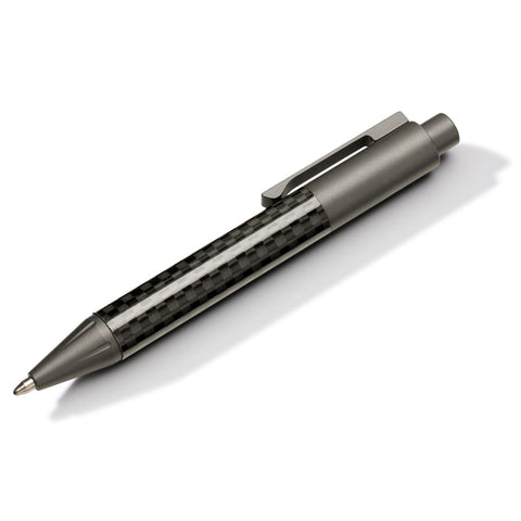 Real Carbon Fiber & Titanium Click Pen