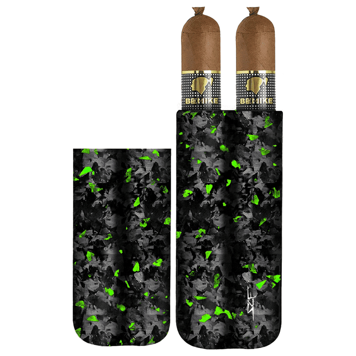2 Tube Flake Forged Carbon Fiber Cigar Case