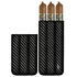 3 Tube Real Carbon Fiber Cigar Case