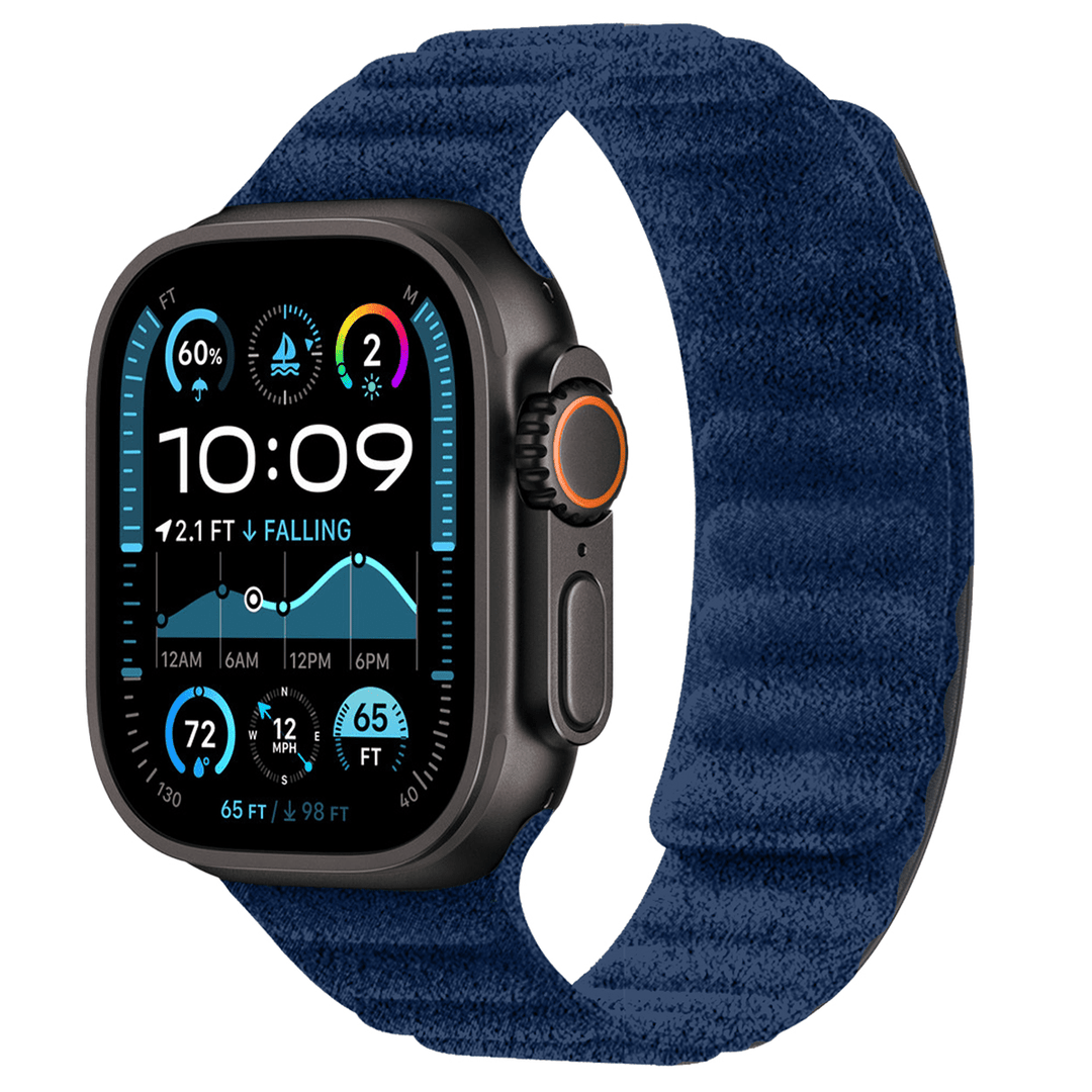 Apple Watch Blue Alcantara Magnetic Strap