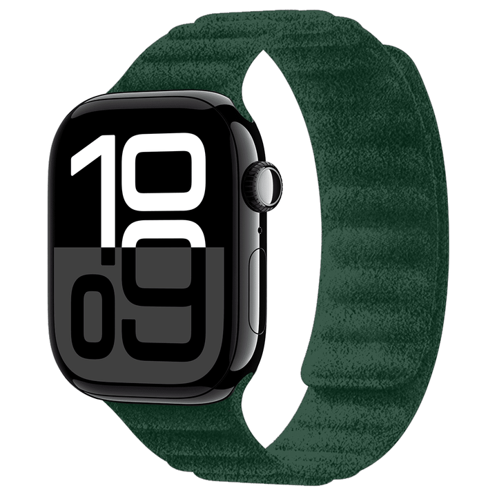 Apple Watch Green Alcantara Magnetic Strap