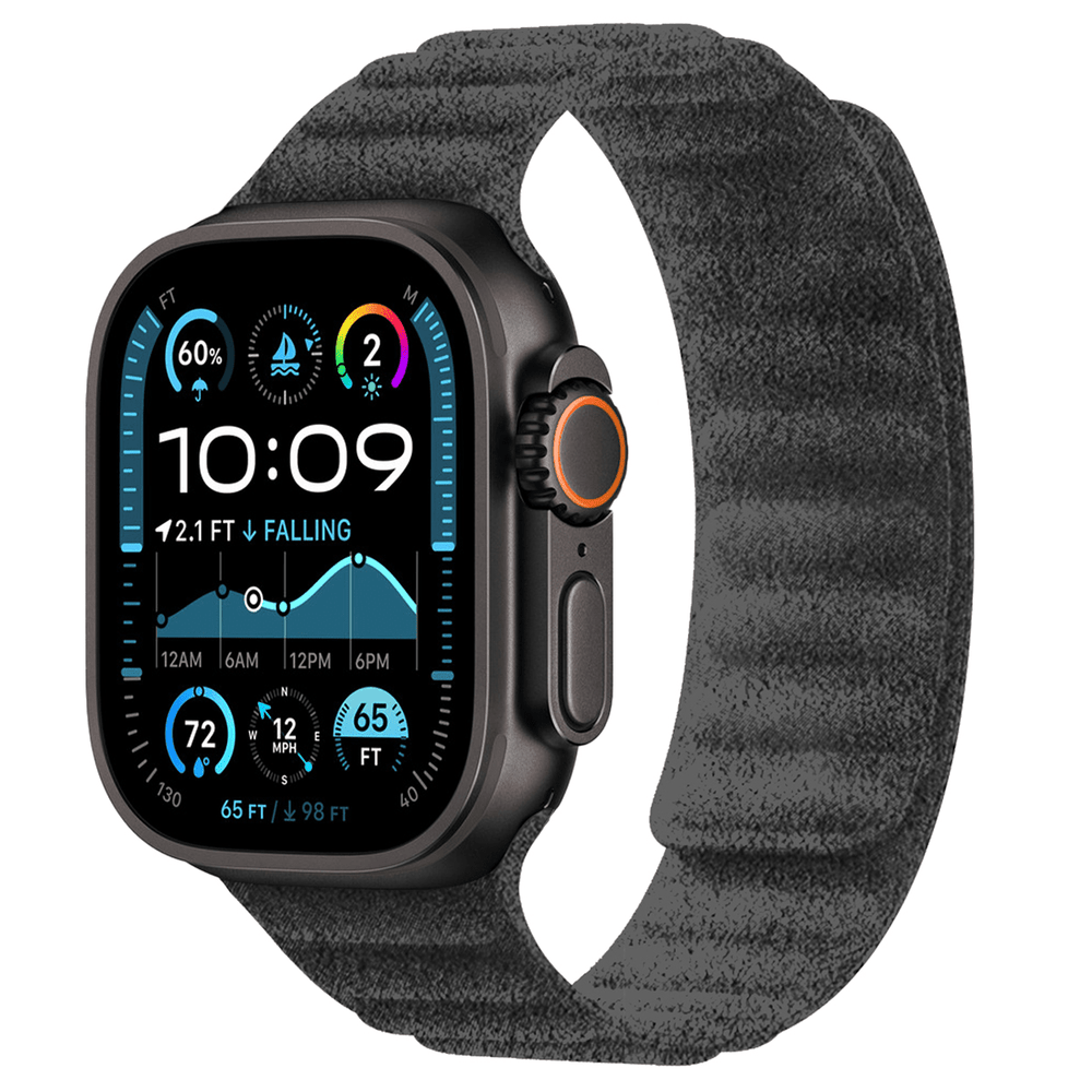 Apple Watch Grey Alcantara Magnetic Strap