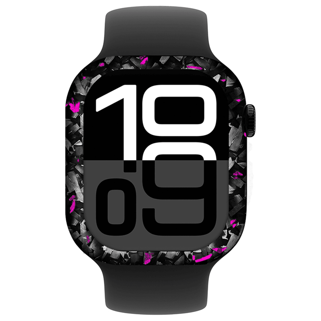 Apple Watch Purple Flake Real Forged Carbon Fiber Case