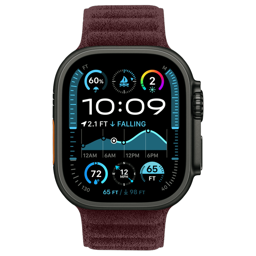 Apple Watch Red Alcantara Magnetic Strap