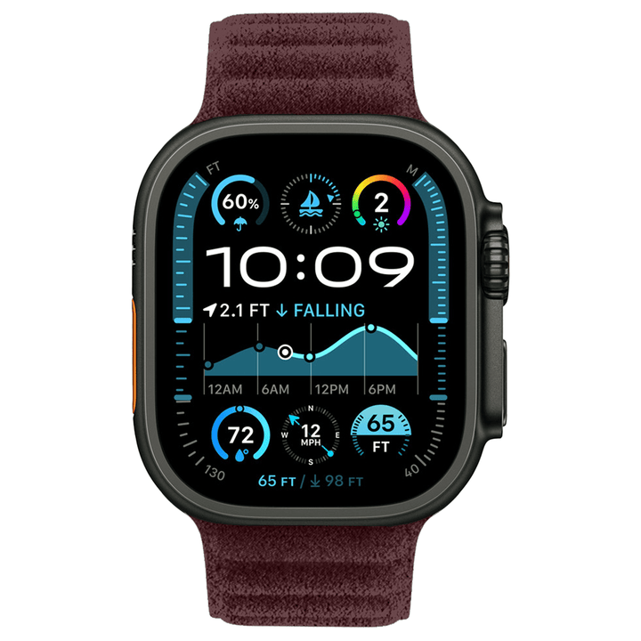 Apple Watch Red Alcantara Magnetic Strap