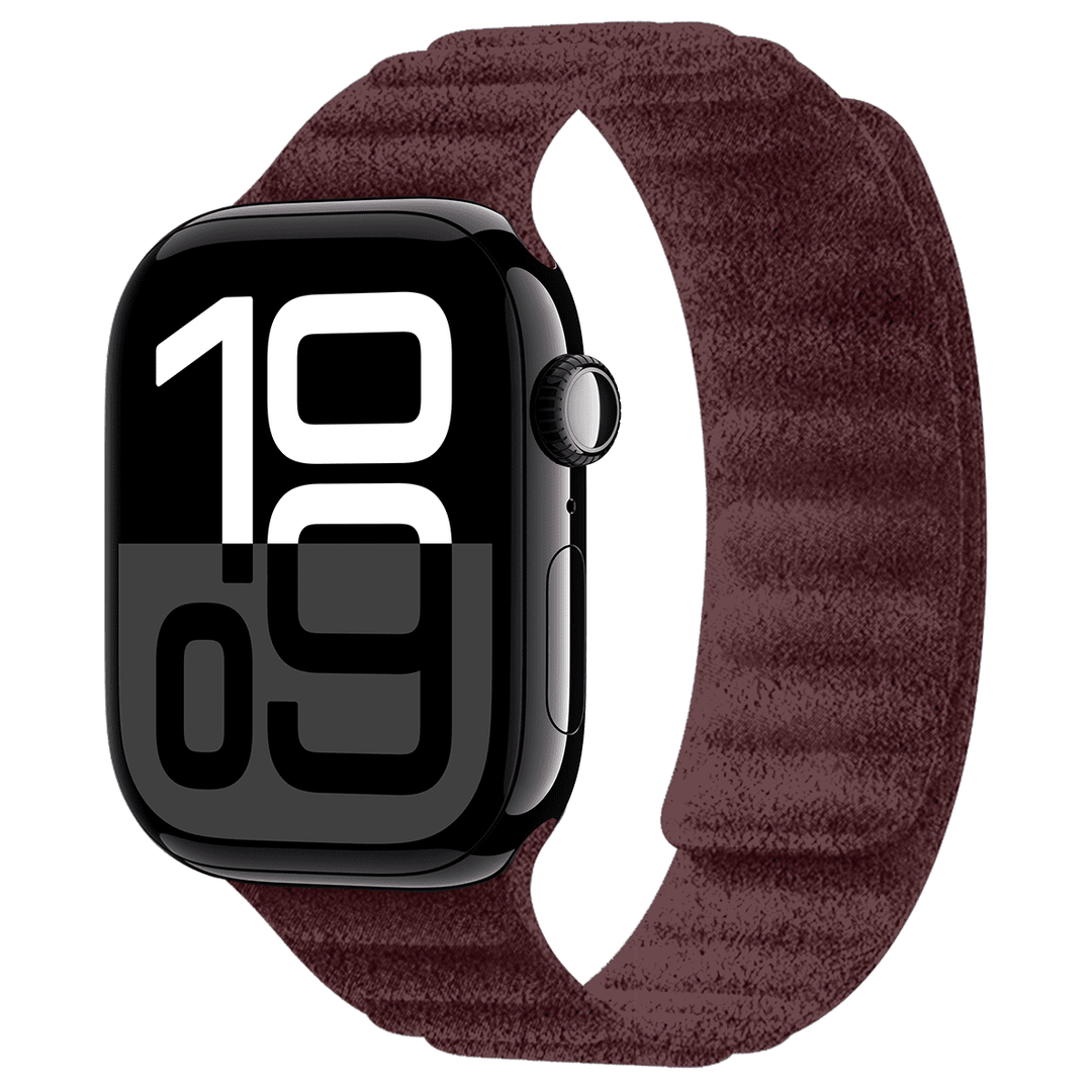 Apple Watch Red Alcantara Magnetic Strap