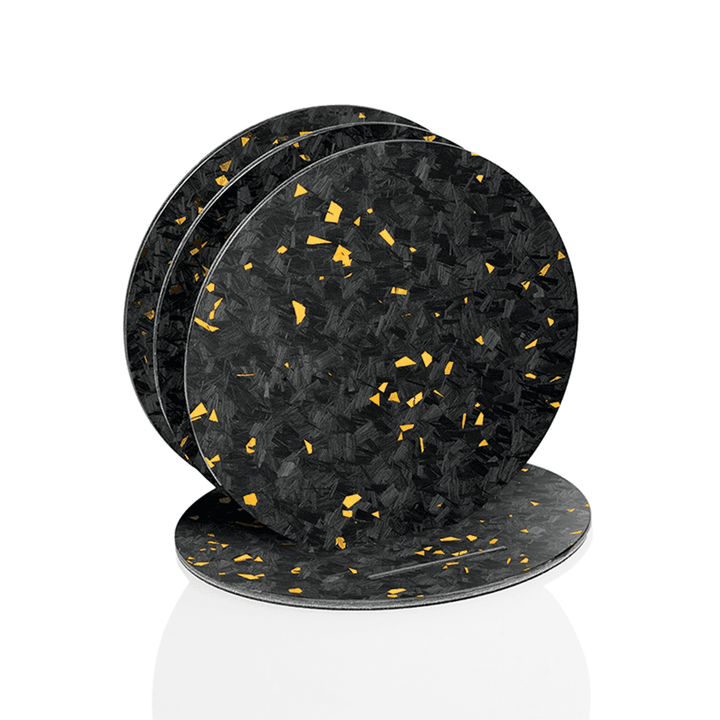 Flake Forged Carbon Fiber Coaster Set