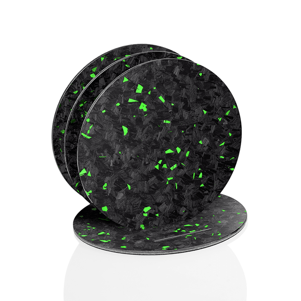 Flake Forged Carbon Fiber Coaster Set