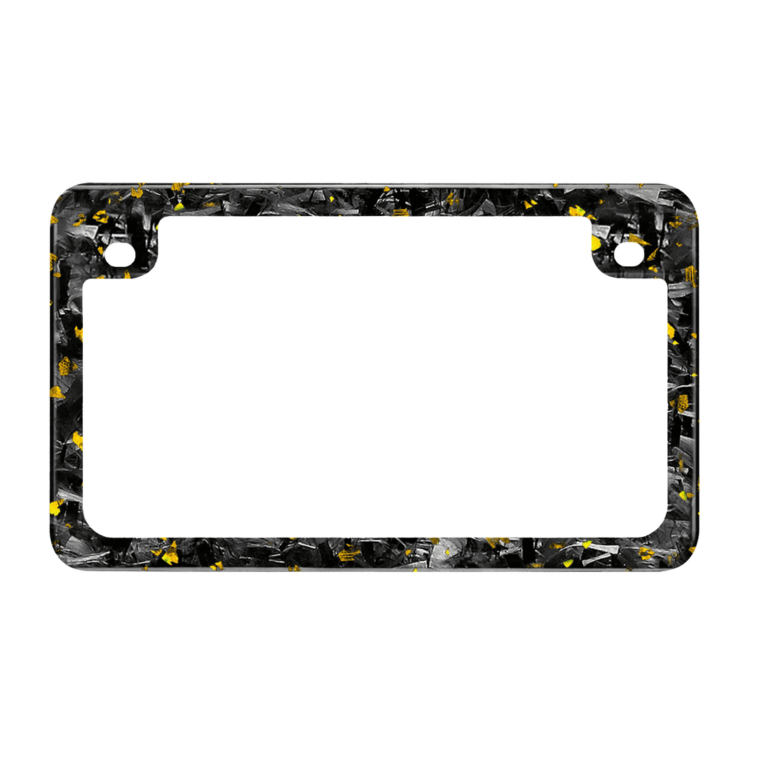 Flake Forged Carbon Fiber Motorcycle License Plate Frame