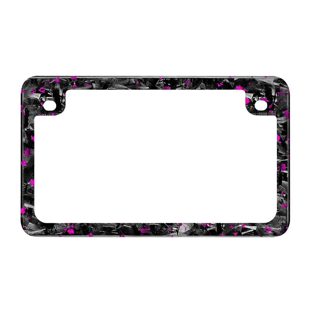 Flake Forged Carbon Fiber Motorcycle License Plate Frame