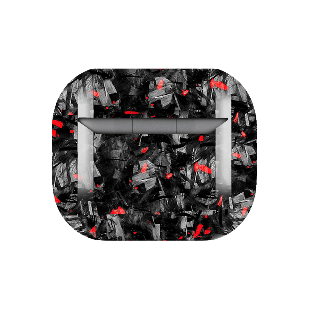 Galaxy Buds | Red Flake Forged Carbon Fiber Case