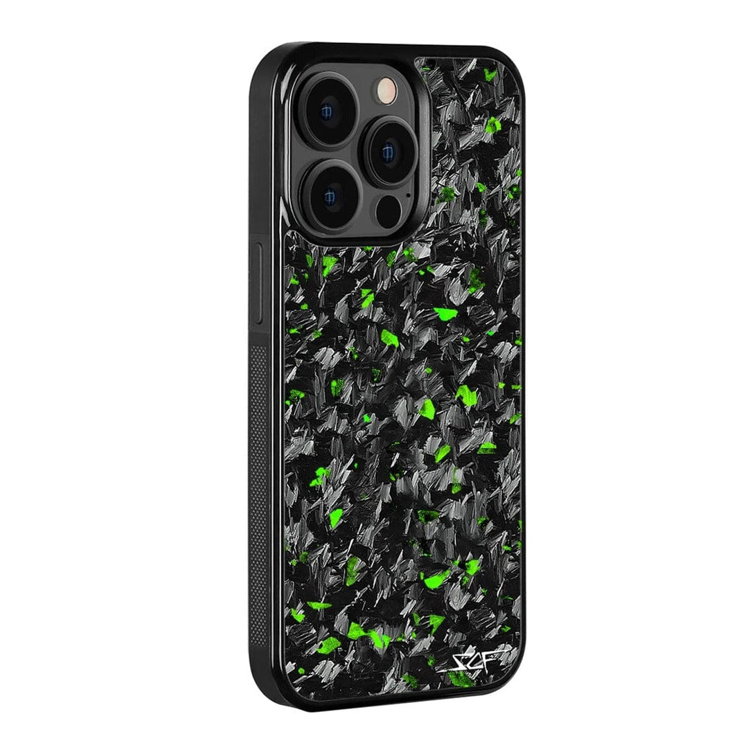 iPhone 13 Pro Max Real Green Flake Forged Carbon Fiber Phone Case | CLASSIC Series