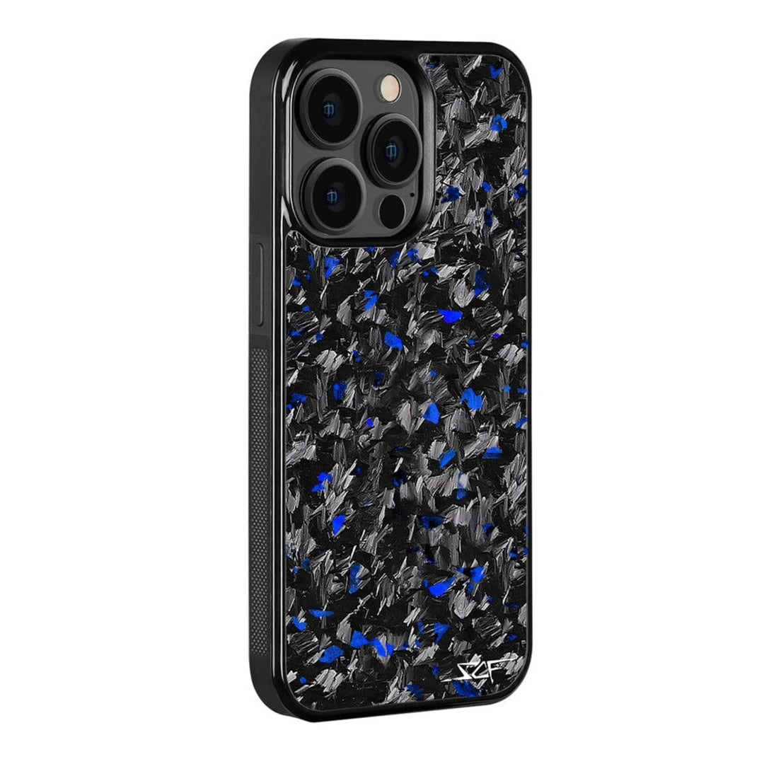 iPhone 13 Pro Real Blue Flake Forged Carbon Fiber Phone Case | CLASSIC Series