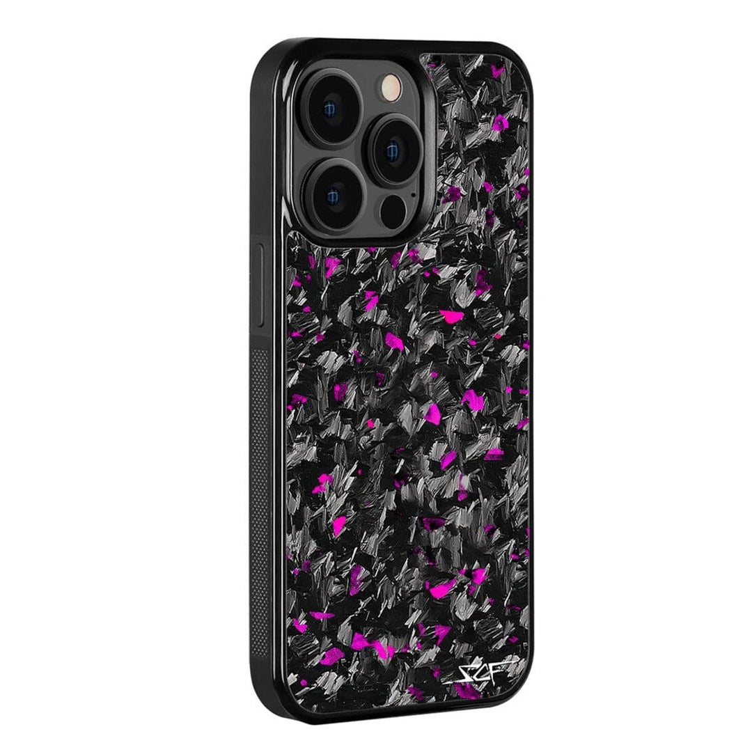 iPhone 14 Pro Max Real Purple Flake Forged Carbon Fiber Phone Case | CLASSIC Series