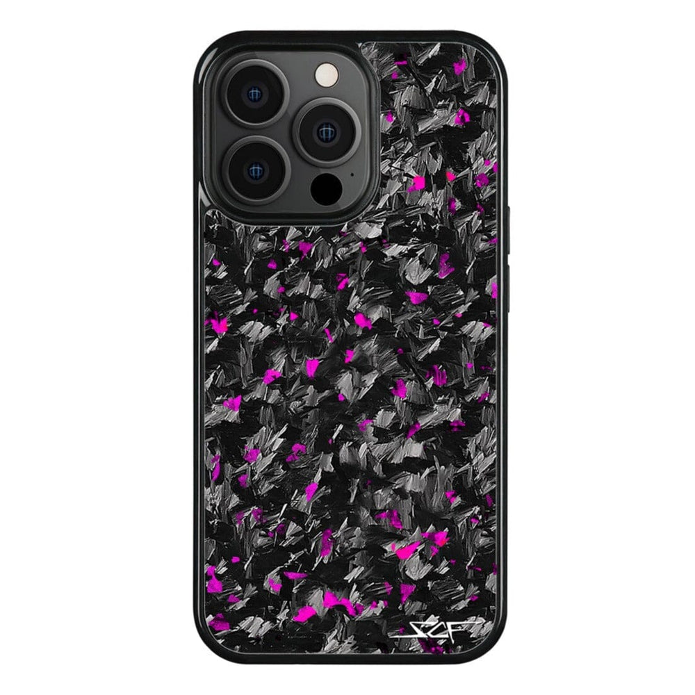 iPhone 14 Pro Real Purple Flake Forged Carbon Fiber Phone Case | CLASSIC Series