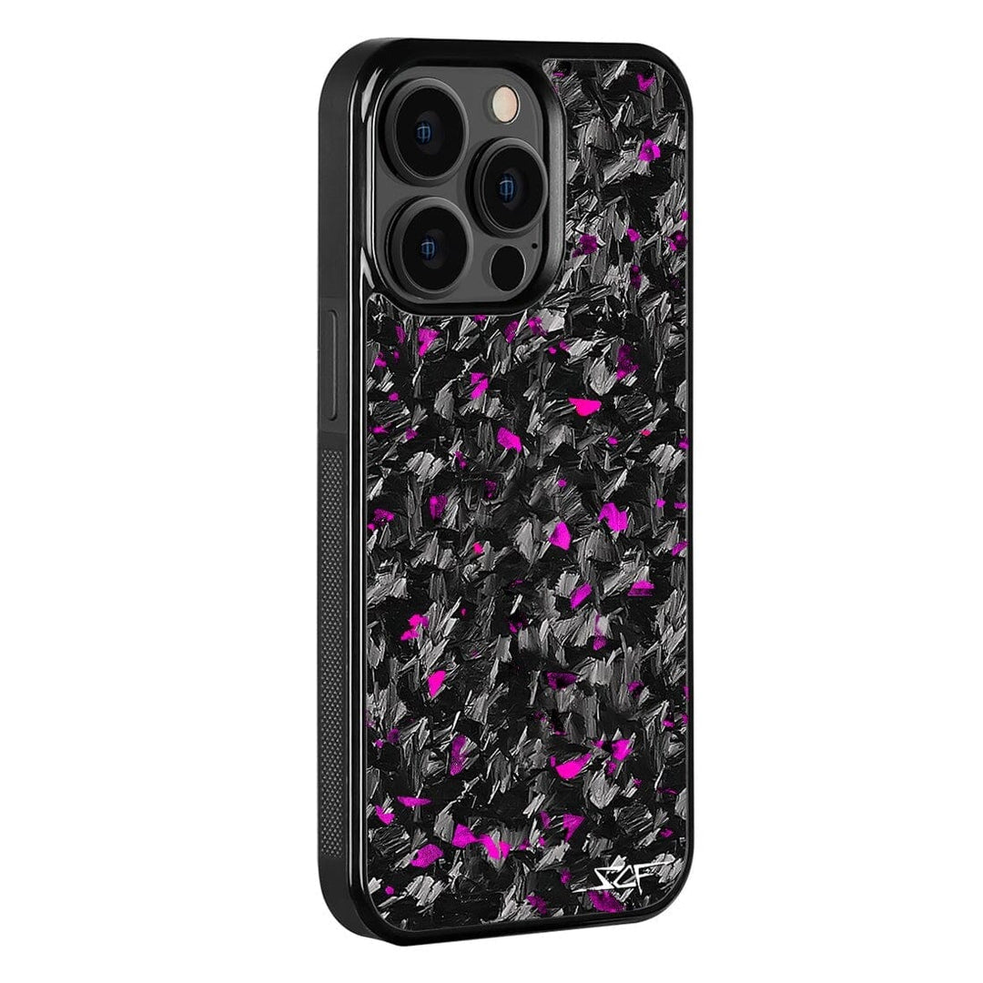 iPhone 14 Pro Real Purple Flake Forged Carbon Fiber Phone Case | CLASSIC Series