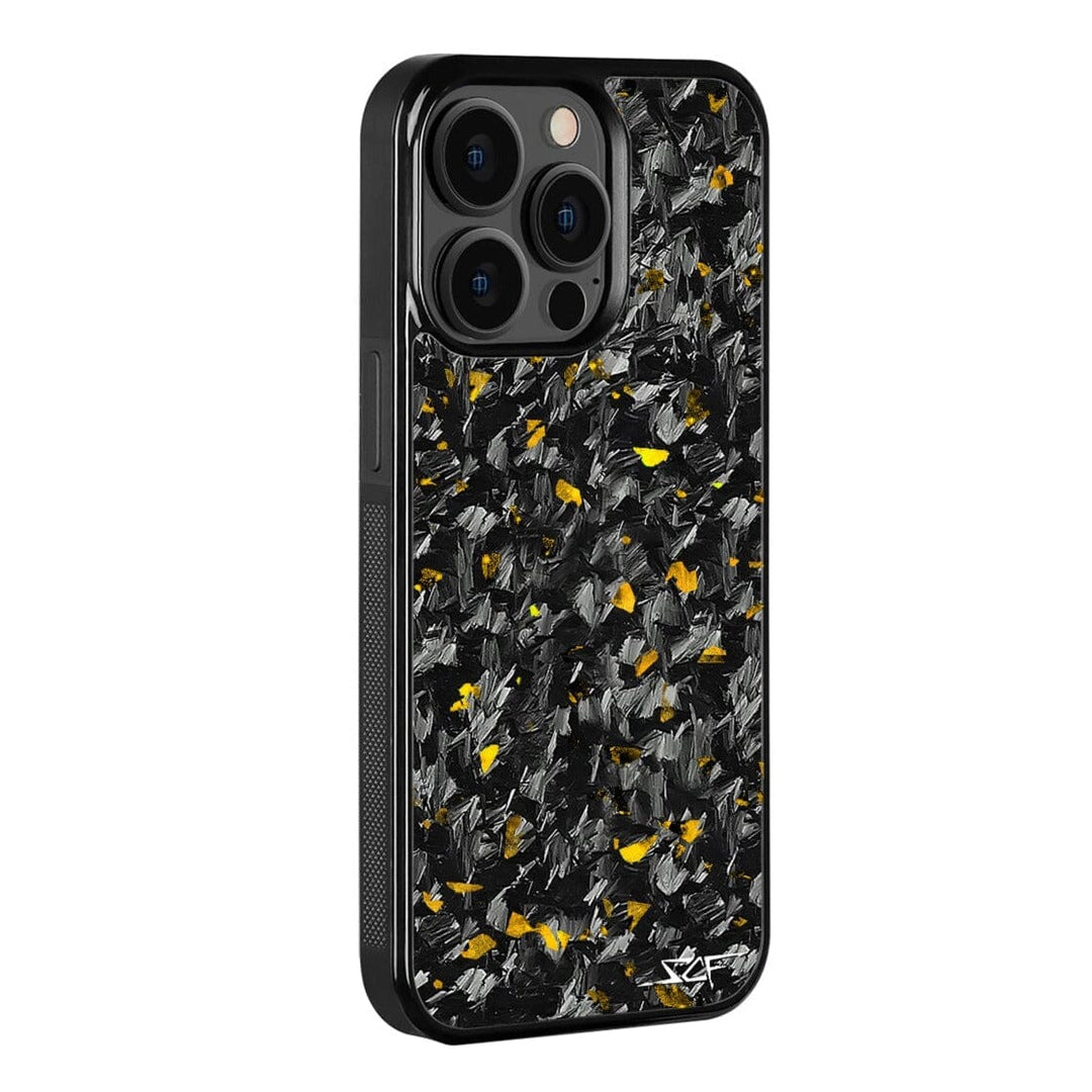 iPhone 15 Pro Max Real Gold Flake Forged Carbon Fiber Phone Case | CLASSIC Series