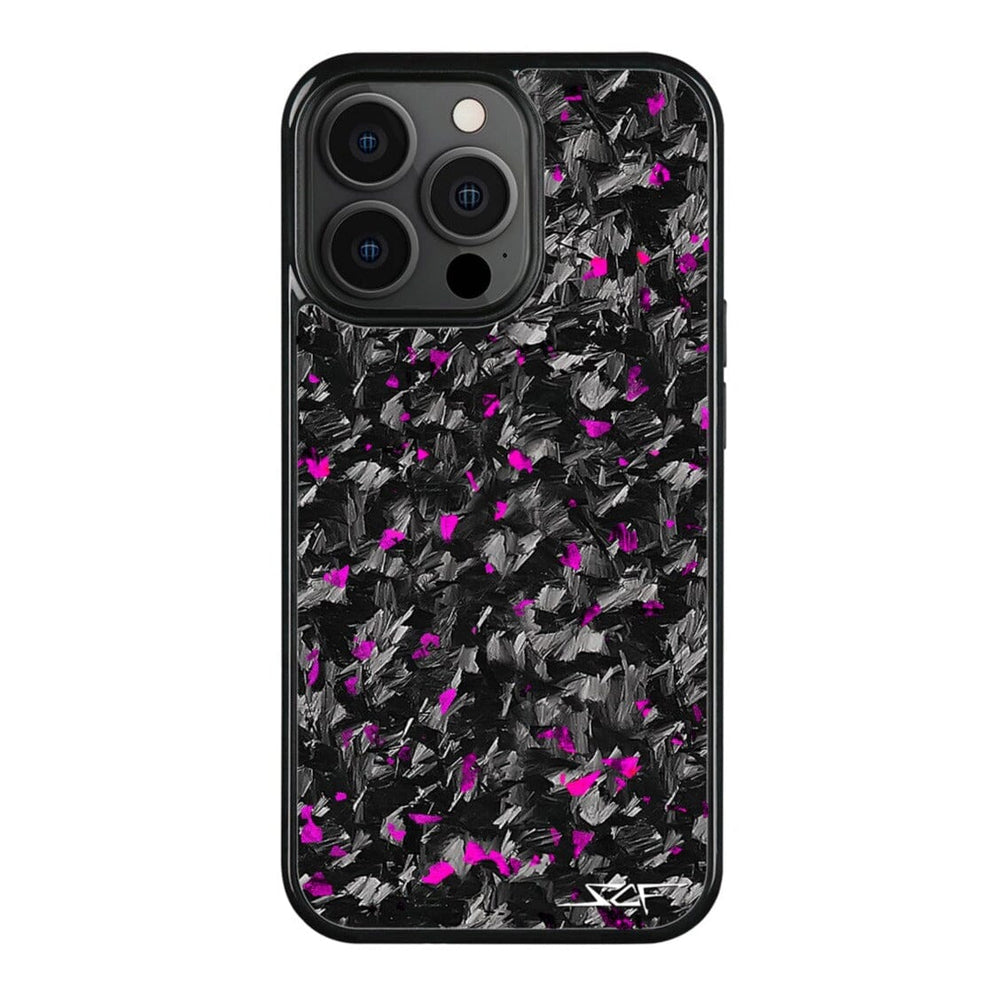 iPhone 15 Pro Real Purple Flake Forged Carbon Fiber Phone Case | CLASSIC Series