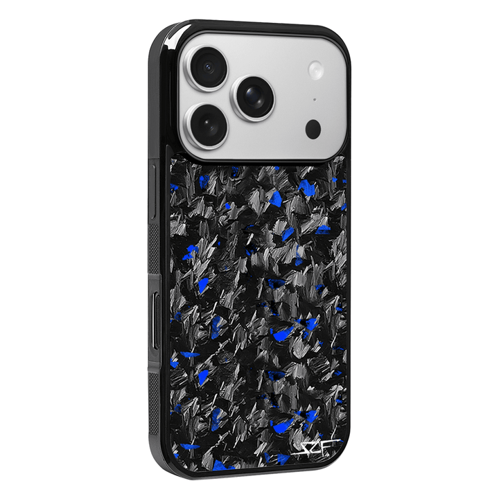 iPhone | Blue Flake Real Forged Carbon Fiber Phone Case | CLASSIC Series