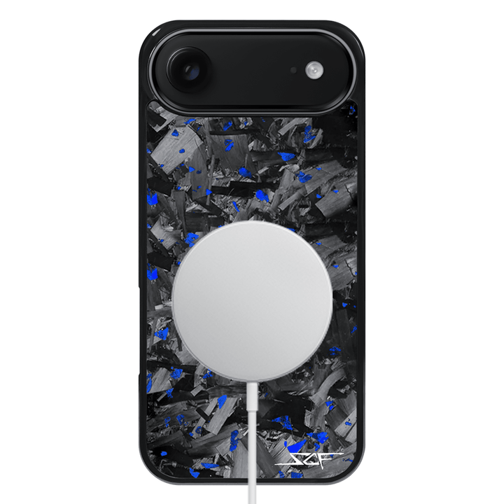 iPhone | Blue Flake Real Forged Chunk Carbon Fiber Phone Case | CLASSIC Series