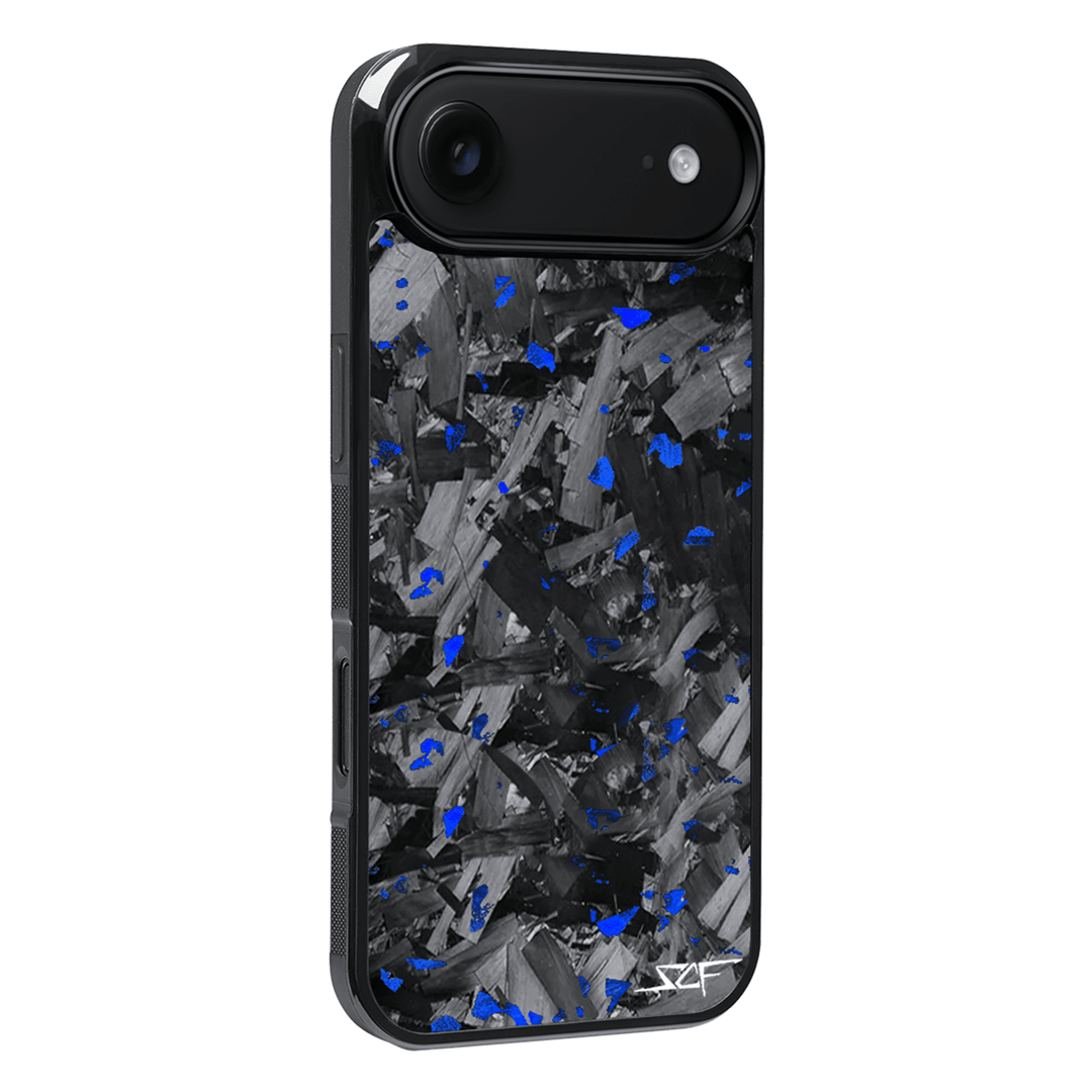 iPhone | Blue Flake Real Forged Chunk Carbon Fiber Phone Case | CLASSIC Series
