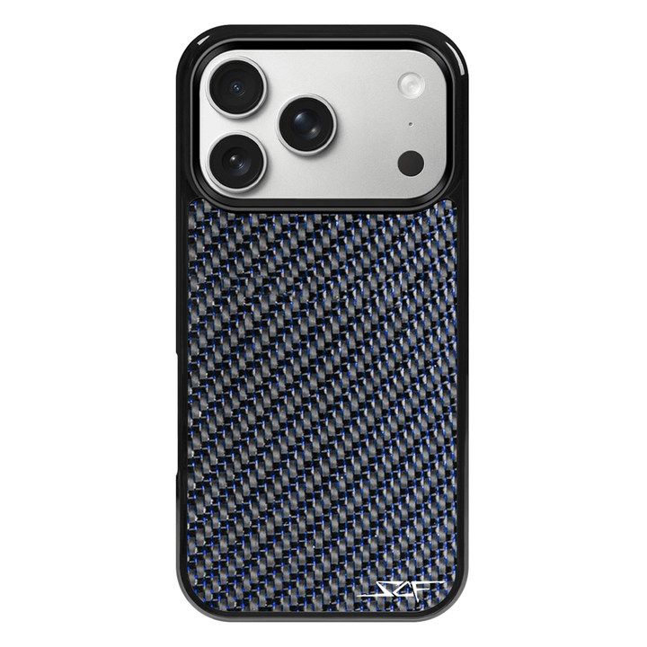 iPhone | Blue Lace Real Carbon Fiber Phone Case | CLASSIC Series