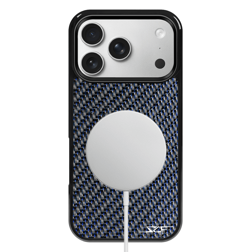 iPhone | Blue Lace Real Carbon Fiber Phone Case | CLASSIC Series