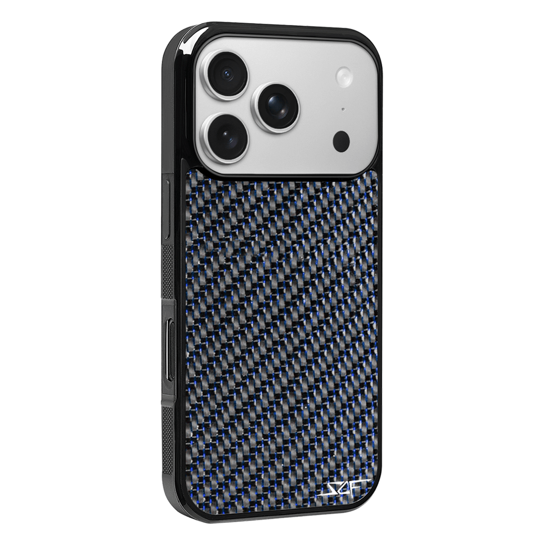 iPhone | Blue Lace Real Carbon Fiber Phone Case | CLASSIC Series