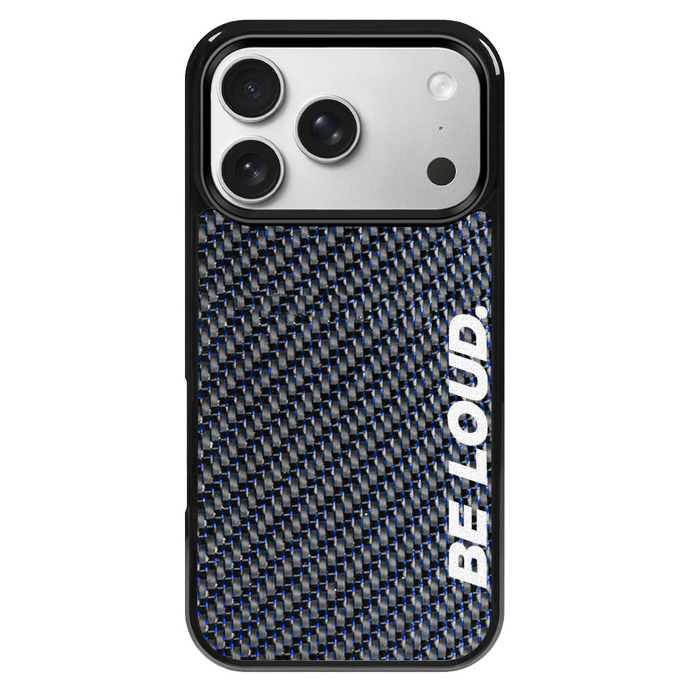 iPhone | Blue Lace Real Forged Carbon Fiber Case | BE LOUD. x SCF