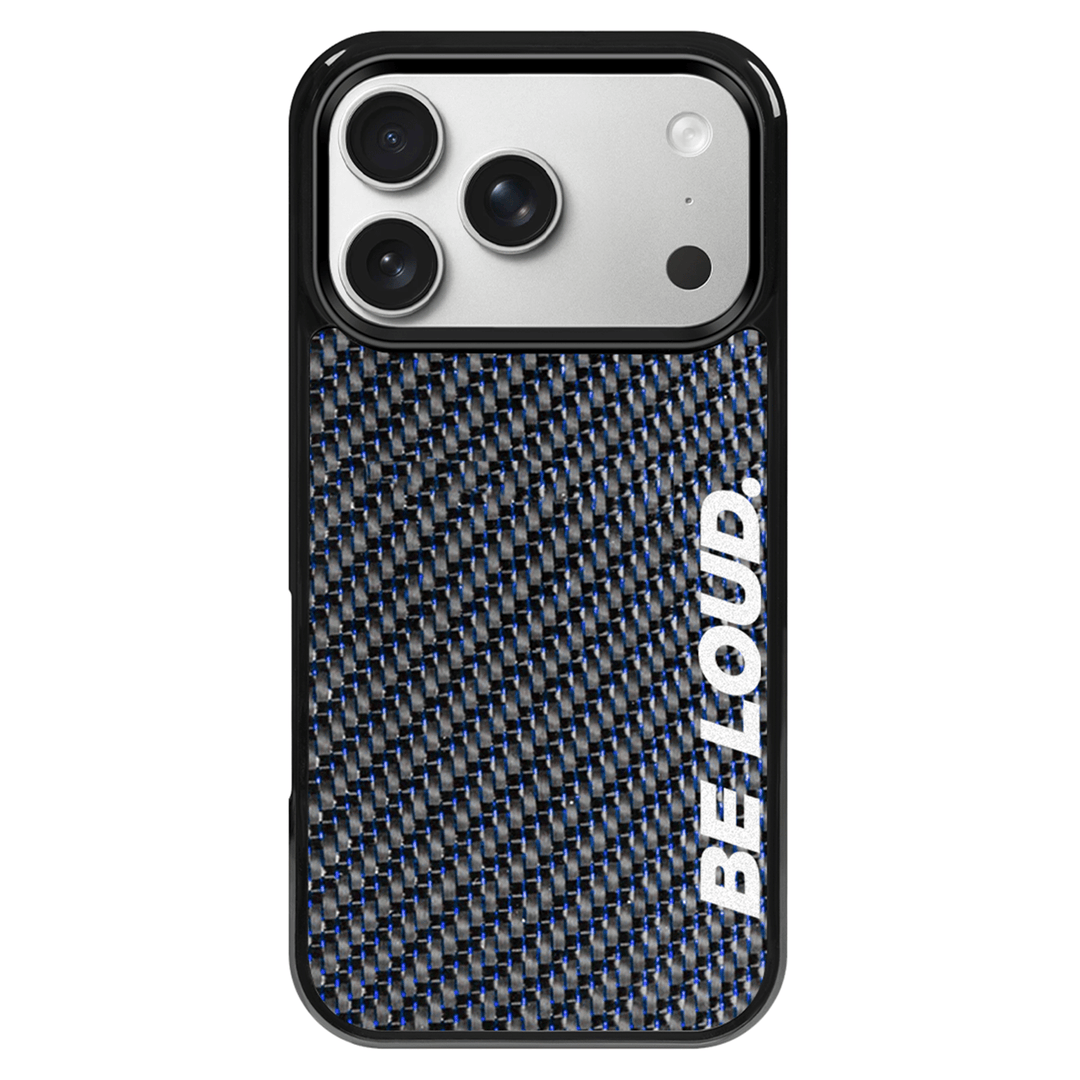 iPhone | Blue Lace Real Forged Carbon Fiber Case | BE LOUD. x SCF