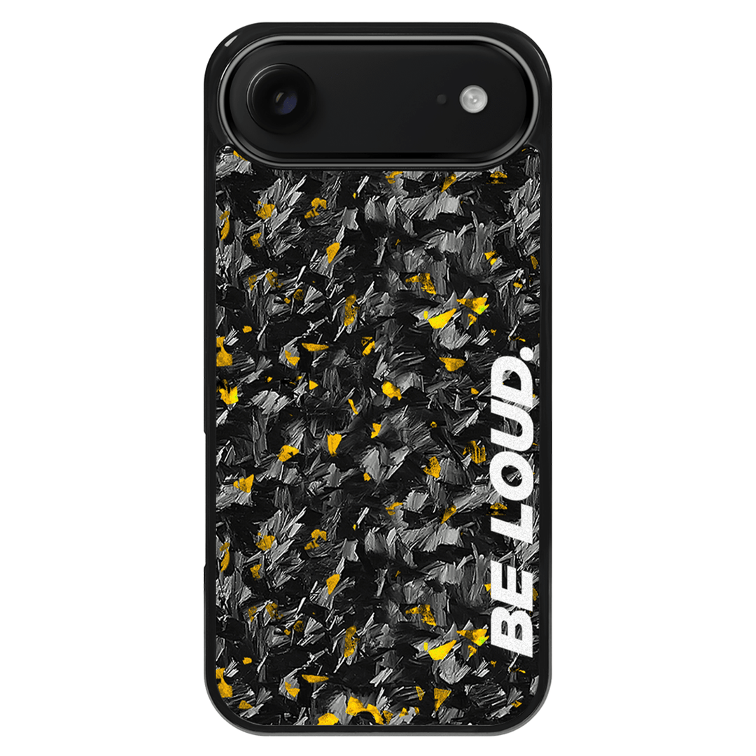 iPhone | Gold Flake Real Forged Carbon Fiber Case | BE LOUD. x SCF