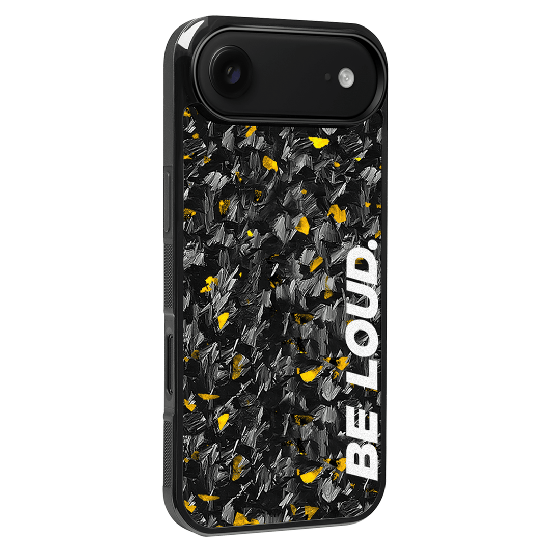 iPhone | Gold Flake Real Forged Carbon Fiber Case | BE LOUD. x SCF