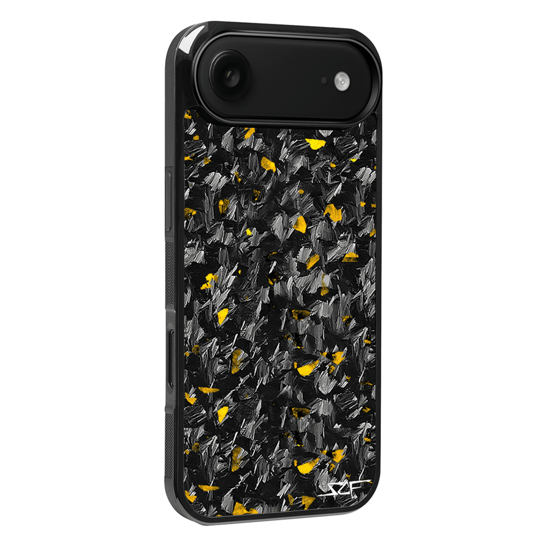 iPhone | Gold Flake Real Forged Carbon Fiber Phone Case | CLASSIC Series