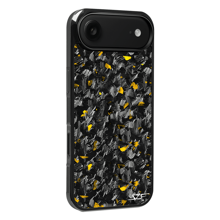 iPhone | Gold Flake Real Forged Carbon Fiber Phone Case | CLASSIC Series