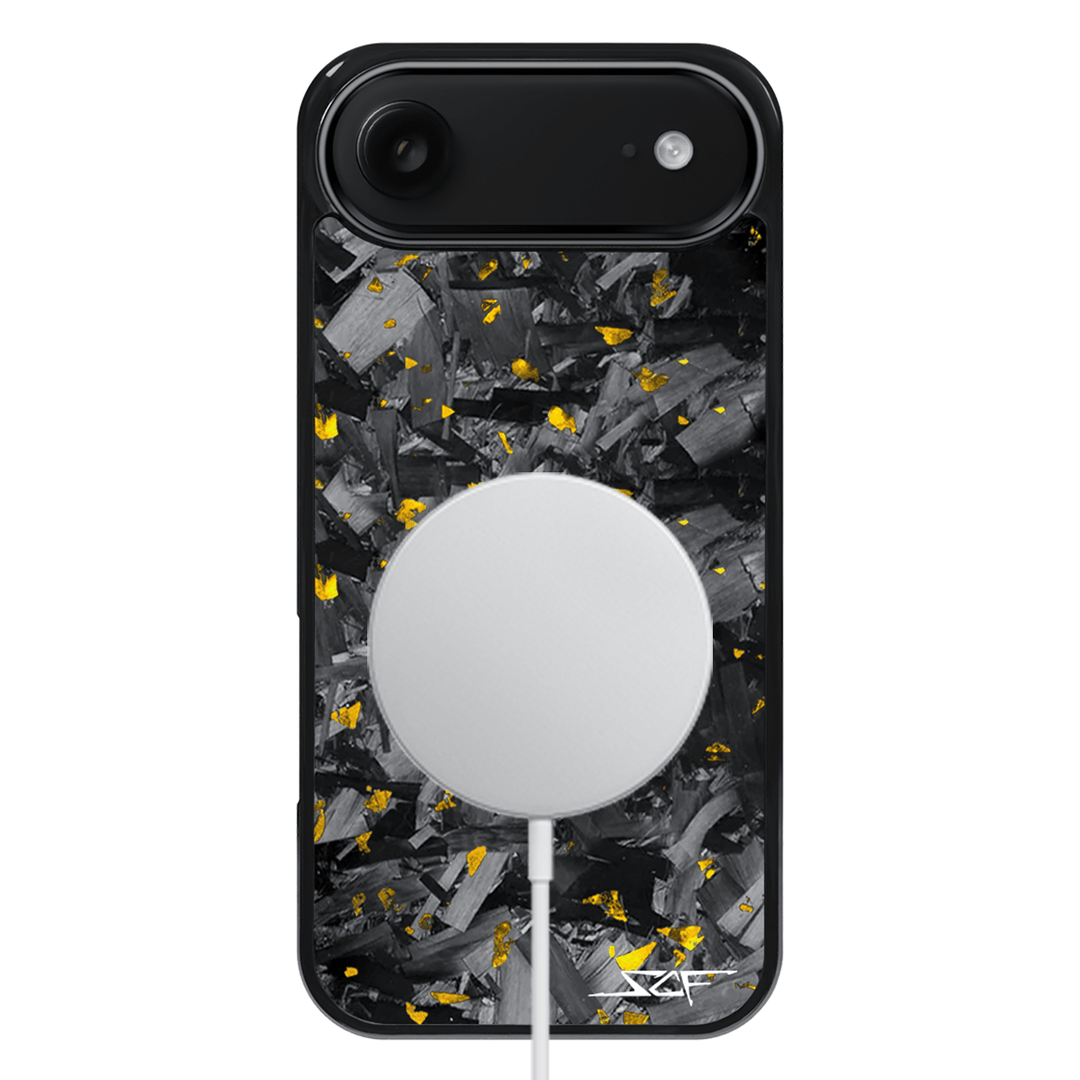iPhone | Gold Flake Real Forged Chunk Carbon Fiber Phone Case | CLASSIC Series