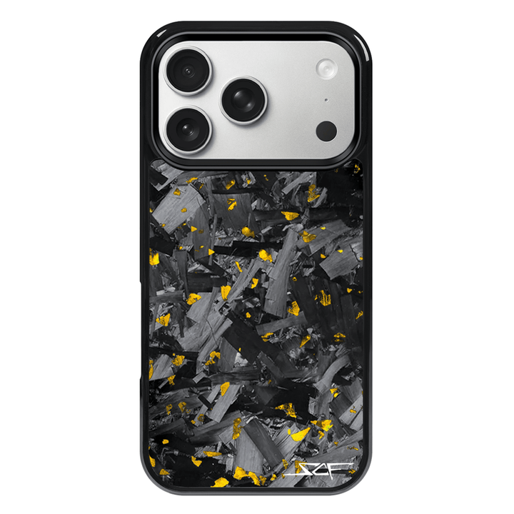 iPhone | Gold Flake Real Forged Chunk Carbon Fiber Phone Case | CLASSIC Series