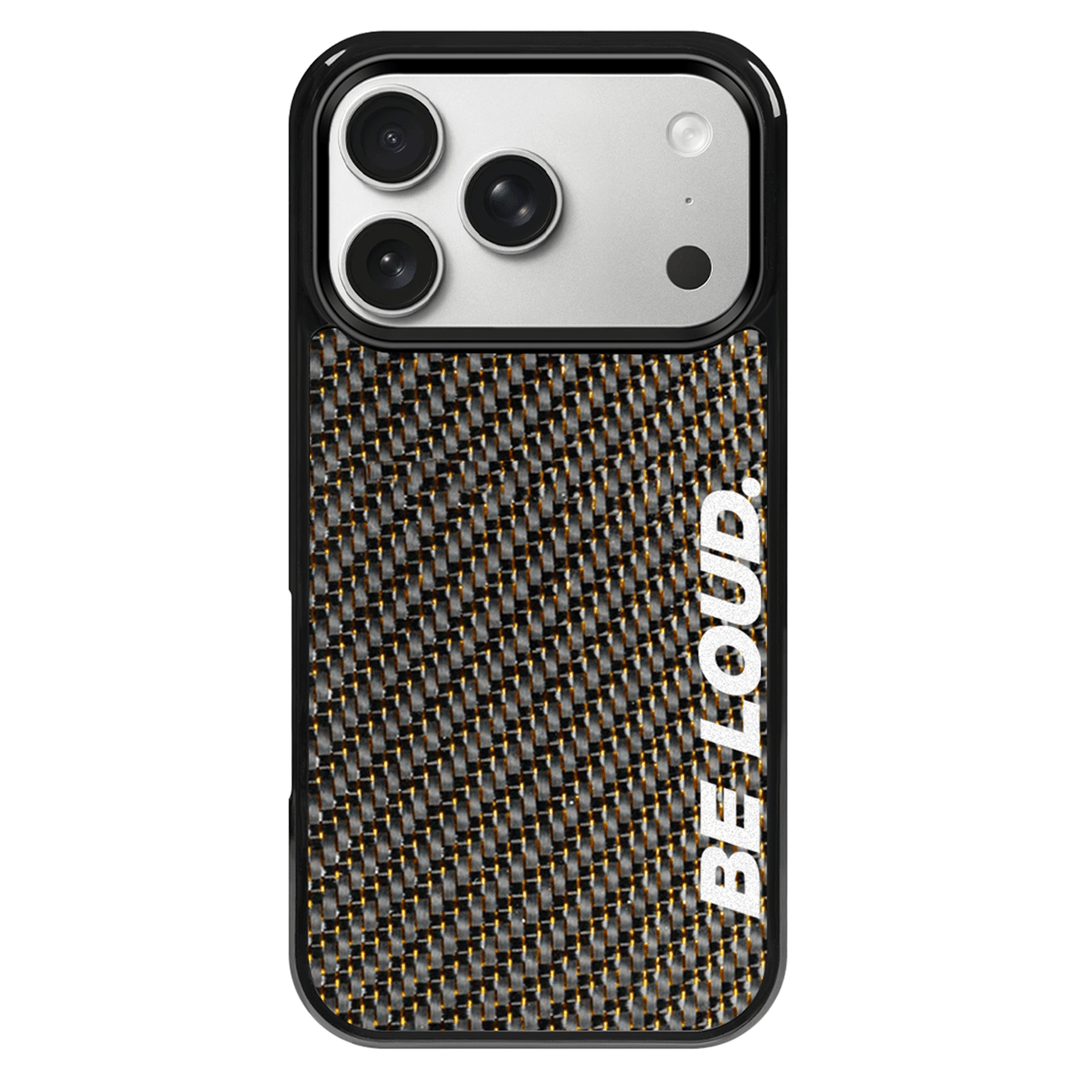 iPhone | Gold Lace Real Forged Carbon Fiber Case | BE LOUD. x SCF