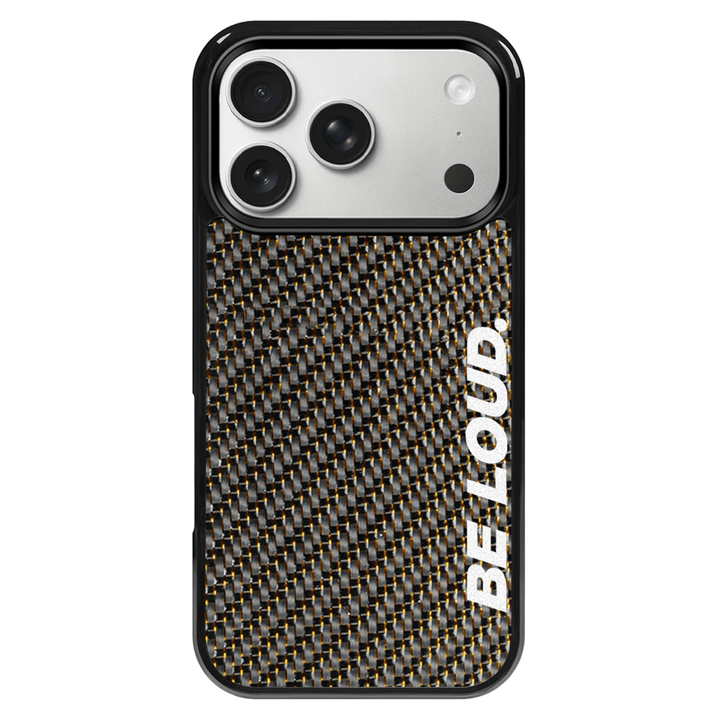 iPhone | Gold Lace Real Forged Carbon Fiber Case | BE LOUD. x SCF