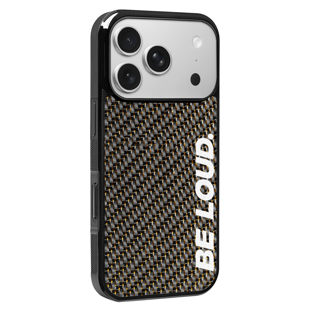 iPhone | Gold Lace Real Forged Carbon Fiber Case | BE LOUD. x SCF