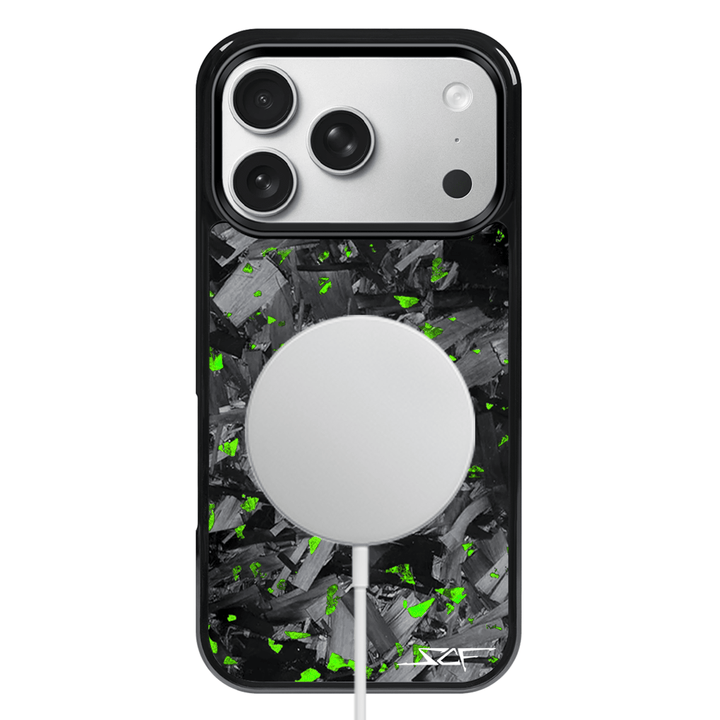 iPhone | Green Flake Real Forged Chunk Carbon Fiber Phone Case | CLASSIC Series