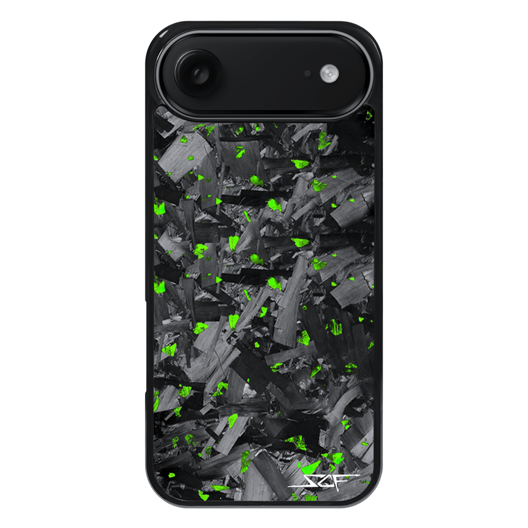 iPhone | Green Flake Real Forged Chunk Carbon Fiber Phone Case | CLASSIC Series