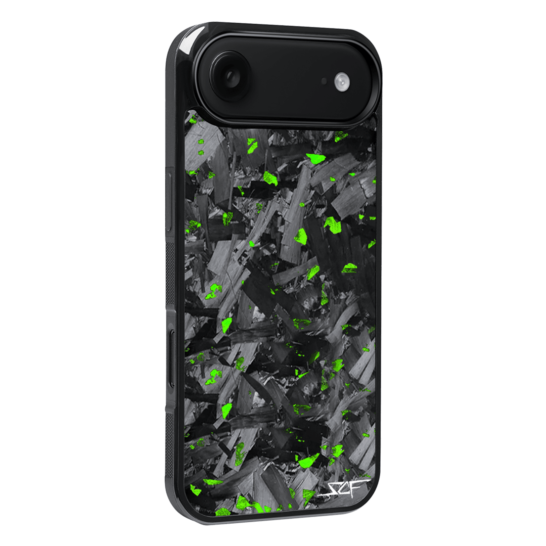 iPhone | Green Flake Real Forged Chunk Carbon Fiber Phone Case | CLASSIC Series