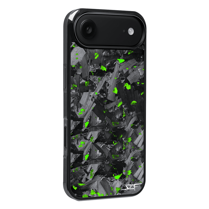 iPhone | Green Flake Real Forged Chunk Carbon Fiber Phone Case | CLASSIC Series