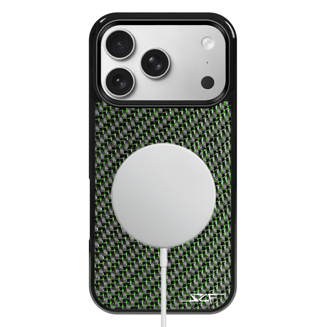 iPhone | Green Lace Real Carbon Fiber Phone Case | CLASSIC Series