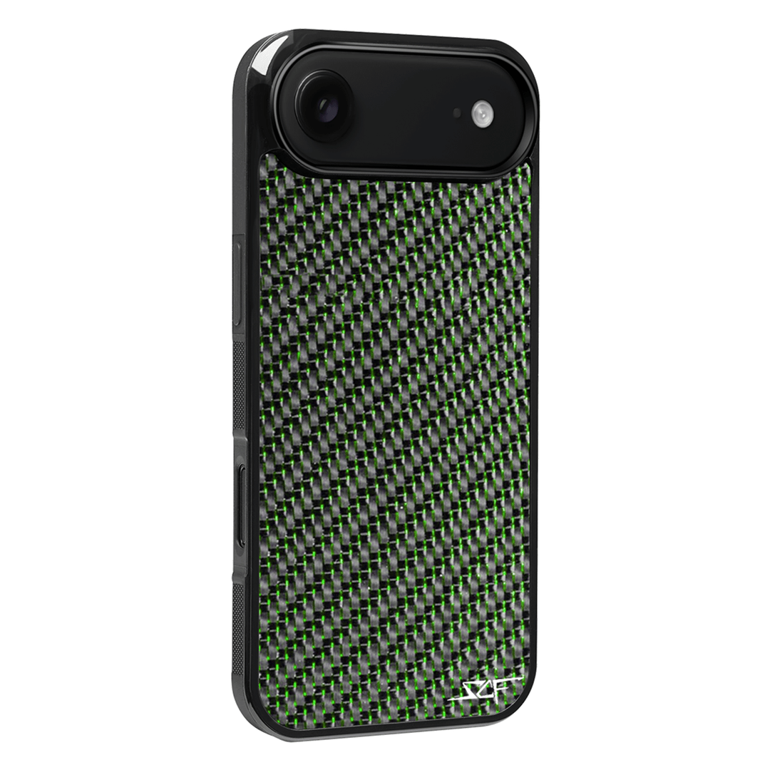 iPhone | Green Lace Real Carbon Fiber Phone Case | CLASSIC Series