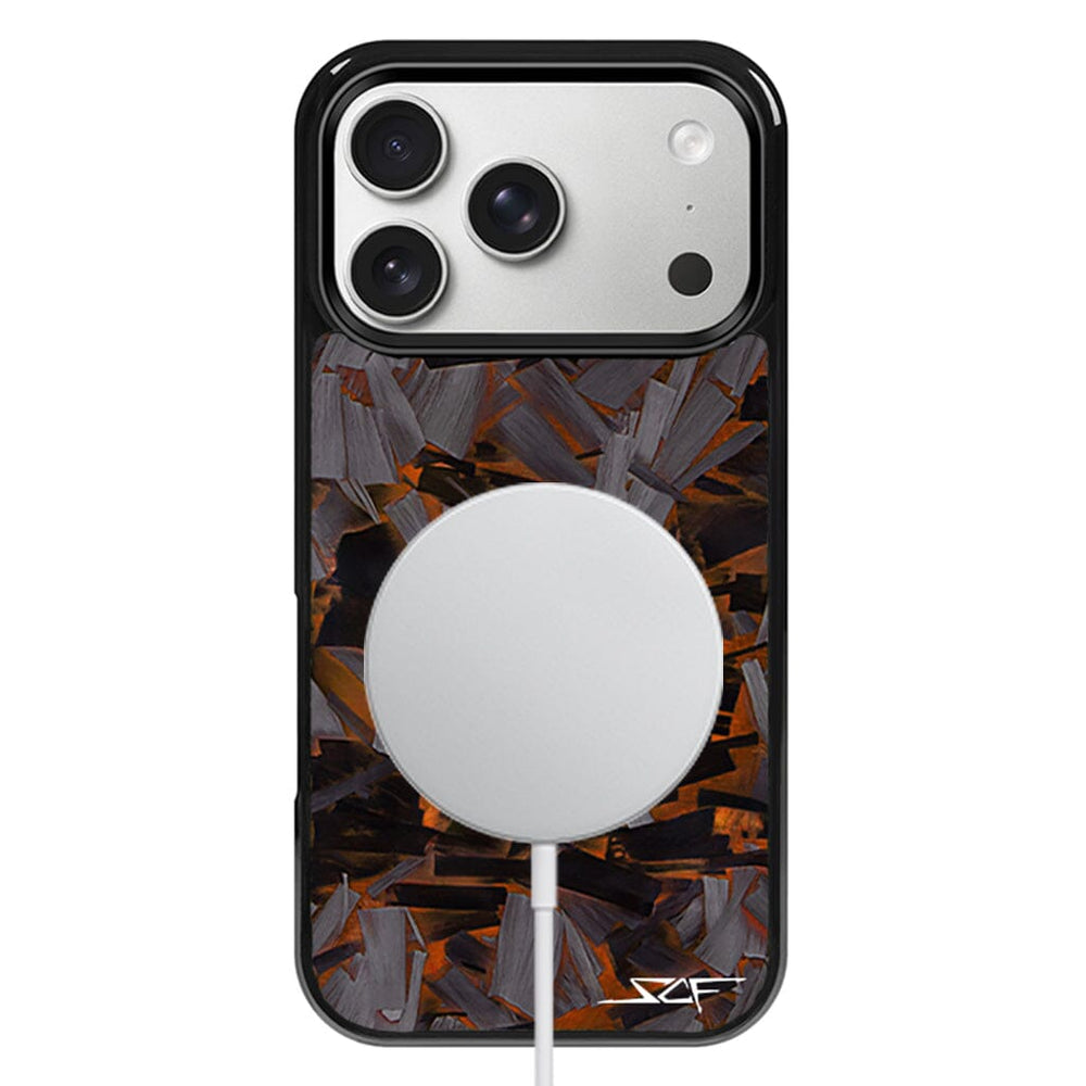 iPhone | Orange Lava Forged Carbon Fiber Phone Case | CLASSIC Series