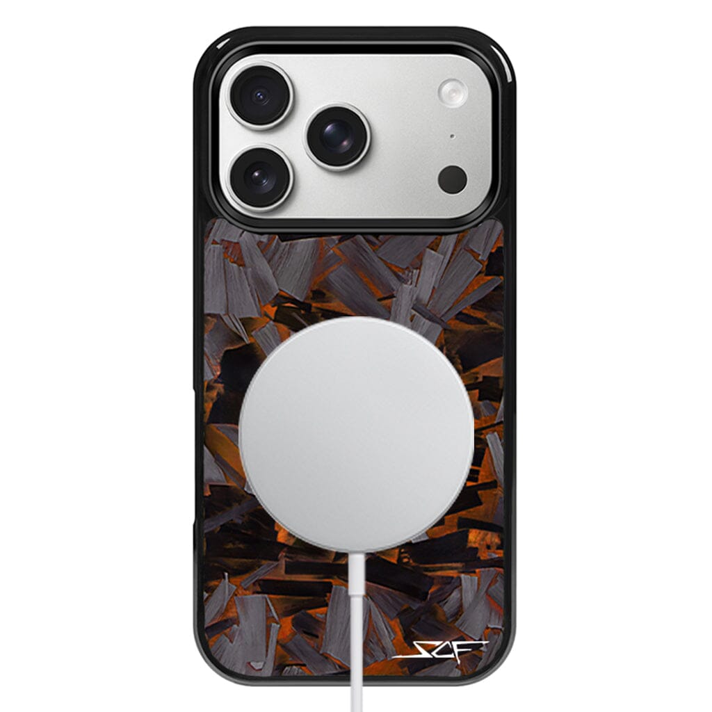 iPhone | Orange Lava Forged Carbon Fiber Phone Case | CLASSIC Series