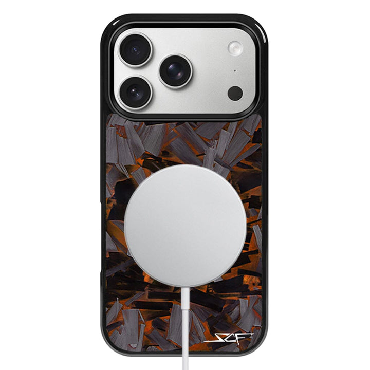 iPhone | Orange Lava Forged Carbon Fiber Phone Case | CLASSIC Series
