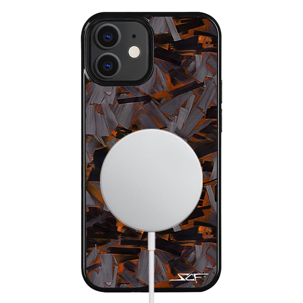 iPhone | Orange Lava Forged Carbon Fiber Phone Case | CLASSIC Series
