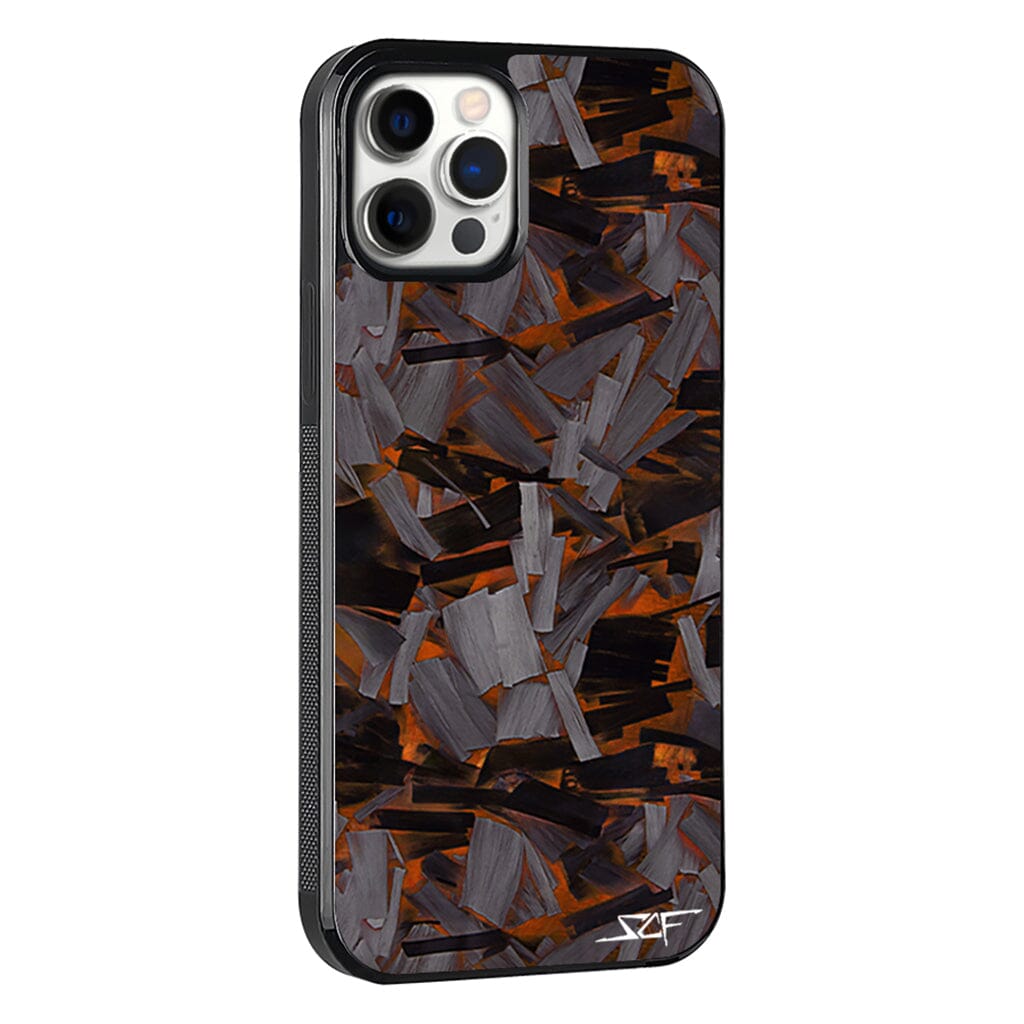 iPhone | Orange Lava Forged Carbon Fiber Phone Case | CLASSIC Series